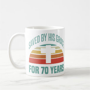 Mug 70e cadeau d'anniversaire pour les chrétiens
