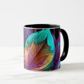 Mug 70s 60s Psychedelic Feathers  (Devant droit)