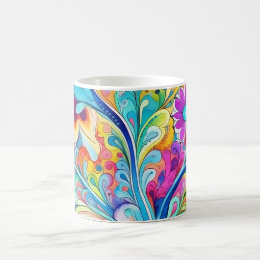 Mug 70s 60s Psychedelic Hippy Retro Hip (Centre)