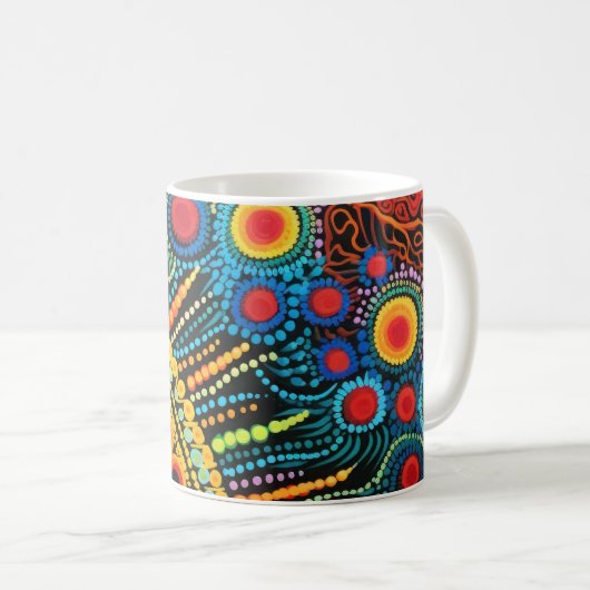 Mug 70s 60s Psychedelic Hippy Retro Hip (Devant droit)
