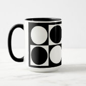 Mug 70s Checks and Circles Black and White (Gauche)