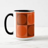 Mug 70s Checks and Circles Flame Orange (Gauche)