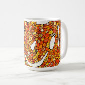 Mug 70s Colors Red Orange Yellow Abstract Design (Devant droit)
