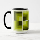 Mug 70s Rainbow Squares Monochrome Green (Gauche)