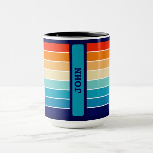 Mug 70s Rainbow Stripes (Centre)