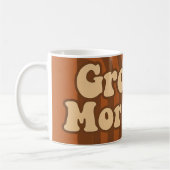 Mug 70s Style with Orange & Brown Geometric Design (Gauche)