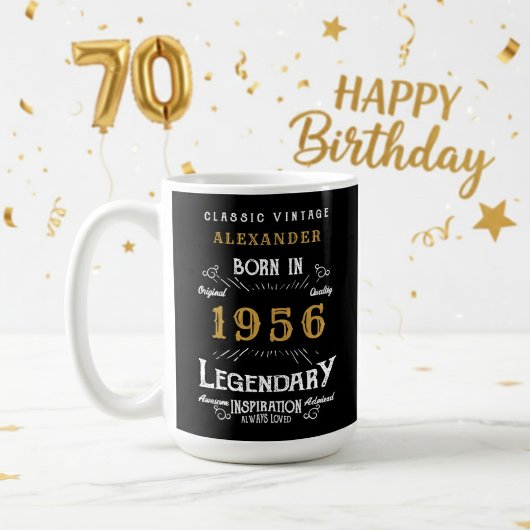 Mug 70th Birthday 1956 Legendary Retro