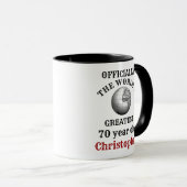 Mug 70th Birthday Greatest 70 year old Ajouter Votre N (Devant droit)