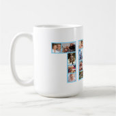 Mug 70th Birthday Photo Collage Blue  (Gauche)