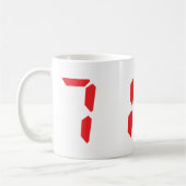 Mug 71 71 numéro numérique du réveil rouge (Gauche)