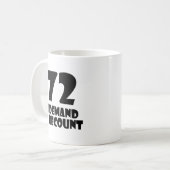 Mug 72 Je Demande Un Compte Rendu Conception Anniversa (Devant gauche)