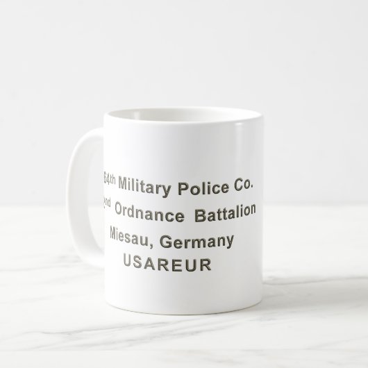 Mug 72e Bataillon d'artillerie Insignia Patch Coffee M (Devant gauche)
