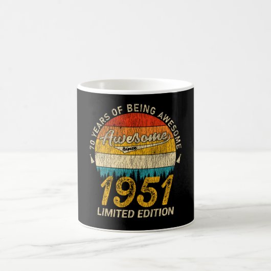 Mug 74 Ans 1951 Retro Awesome 74e anniversaire Cadeau (Centre)