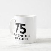 Mug 75e anniversaire Mignonne fête de 75 ans (Devant gauche)