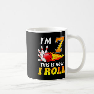 Mug 7 Anniversaire Bowling C'Est Comme Je Roule 7 Ans