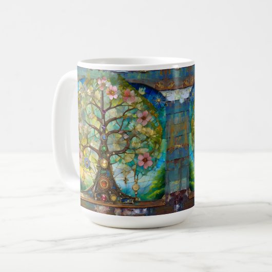 Mug 7 Chakra Fleurissant Arbre De Vie (Devant gauche)