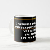 Mug 7 Mots À Un Mariage Long Et Heureux - (Devant gauche)