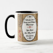 Mug 7 Mots Pour Un Mariage Long Et Heureux (Gauche)