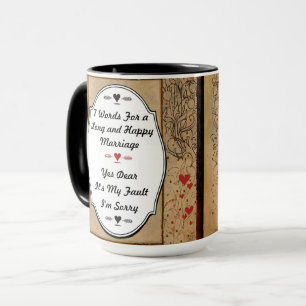 Mug 7 Mots Pour Un Mariage Long Et Heureux