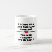 Mug 7 Mots Pour Un Mariage Long Et Heureux (Centre)