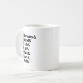 Mug 7 Péchés Mortels - Fierté Gluttony Envie De Colère (Devant gauche)