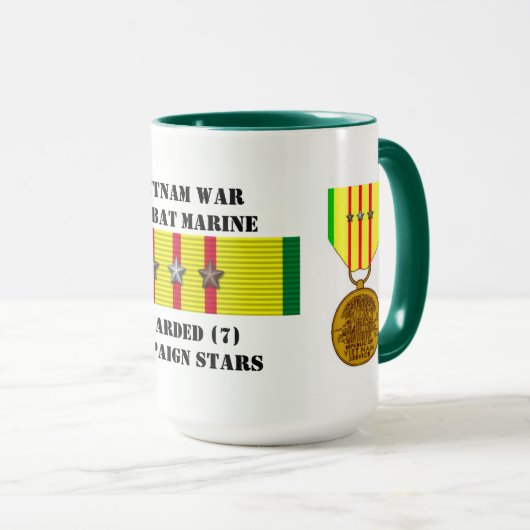 MUG 7 STARS DE COMBAT MARINE DU VIETNAM (Devant droit)
