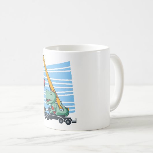 Mug 7 years 7th Birthday Mobile Crane Dinosaur (Devant droit)