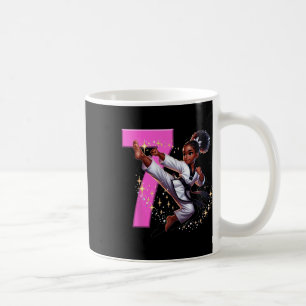 Mug 7e anniversaire Black Girl Martial Arts Party Taek