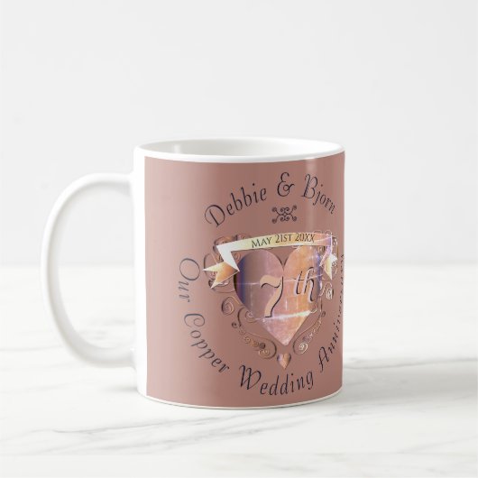 Mug 7e anniversaire des Mariages en cuivre  (Gauche)