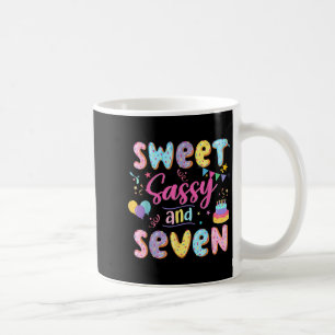 Mug 7e anniversaire fille douce Sassy et sept Donut 7