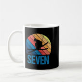 Mug 7e anniversaire Retro Ski Ski 7 ans Garçons Fille (Gauche)