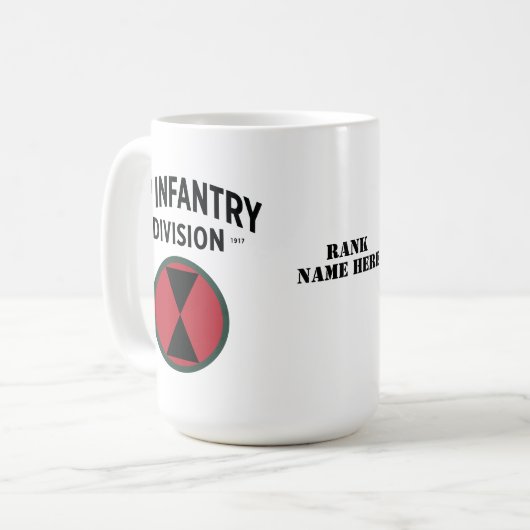 Mug 7e division d'infanterie Badge (Devant gauche)