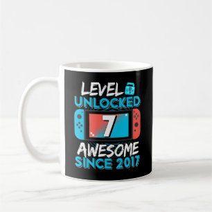 Mug 7E Niveau 7 Déverrouillé Awesome Video Gamer 2017