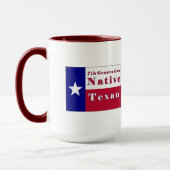 Mug 7ème Drapeau texan indigène de génération (Gauche)