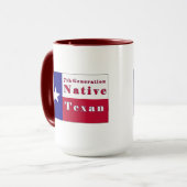Mug 7ème Drapeau texan indigène de génération (Devant gauche)