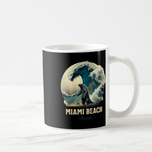 Mug 7plage de Miami Floride Surfing Planche de surf  (Droite)
