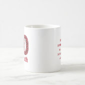 Mug 80 ans cadeau léopard rouge 80e anniversaire perso (Centre)