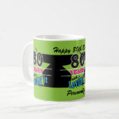 Mug 80 ans et l'aimer quatre-vingtième anniversaire de (Devant gauche)