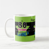Mug 80 ans et l'aimer quatre-vingtième anniversaire de (Gauche)