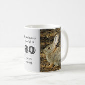 Mug 80 ans jeune mignonne lapin Photo 80e anniversaire (Devant droit)