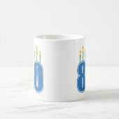 Mug 80 bougies d'anniversaire (bleu/vert) (Centre)