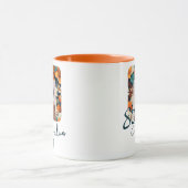Mug 80 et fabuleux Motif Flower Photo Anniversaire (Centre)