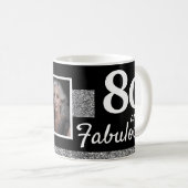 Mug 80 et Fabulous Silver Parties scintillant 2 Photos (Devant droit)