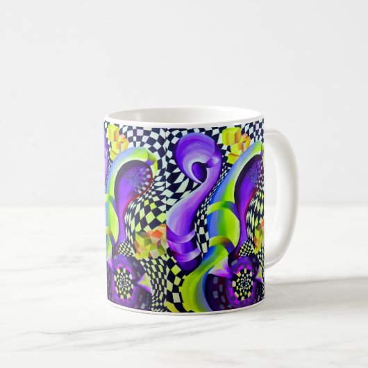 Mug 80 s Art Deco Geometric Pattern (Devant droit)