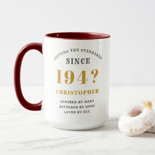 Mug 80e anniversaire 1940's Meilleur papa Modèle Nom A