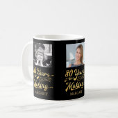Mug 80e anniversaire 80 ans dans la fabrication 3 phot (Devant gauche)