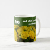 Mug 80e anniversaire Bright Yellow Flower Photo Floral (Devant droit)