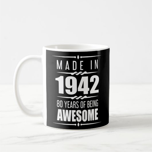 Mug 80e anniversaire Cadeaux Hommes Femmes 80 ans 80e (Gauche)