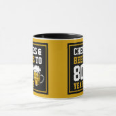 Mug 80e anniversaire Cheers & Bières à 80 ans (Centre)