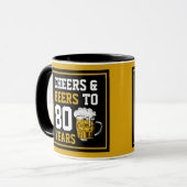 Mug 80e anniversaire Cheers & Bières à 80 ans (Devant gauche)